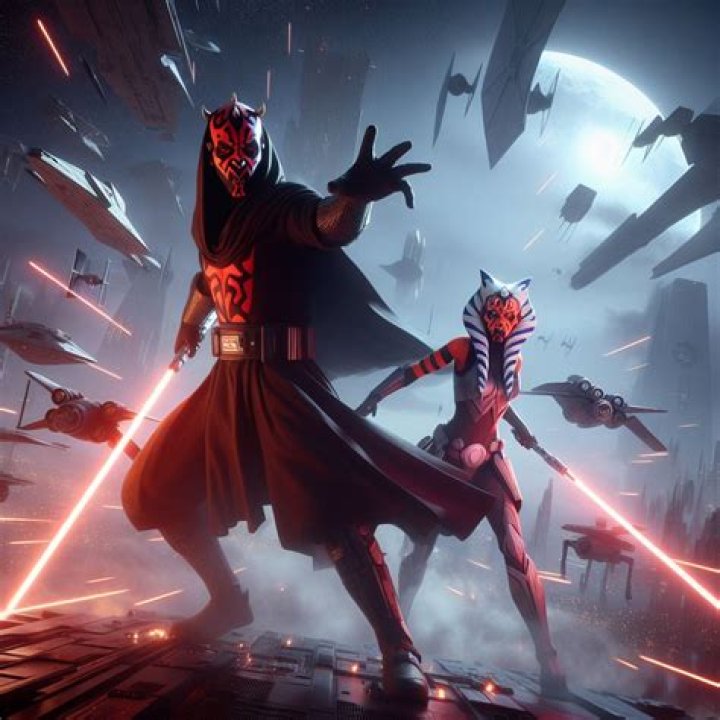Ahsoka facing Darth Maul