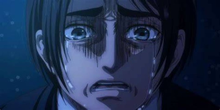 Eren sits in shock in the final episode of the &ldquo;Attack On Titan&rdquo; anime