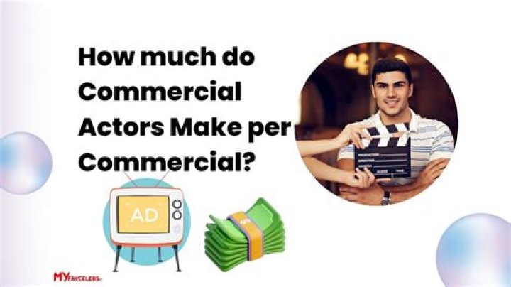 How much do commercial Actors Make per Commercial?