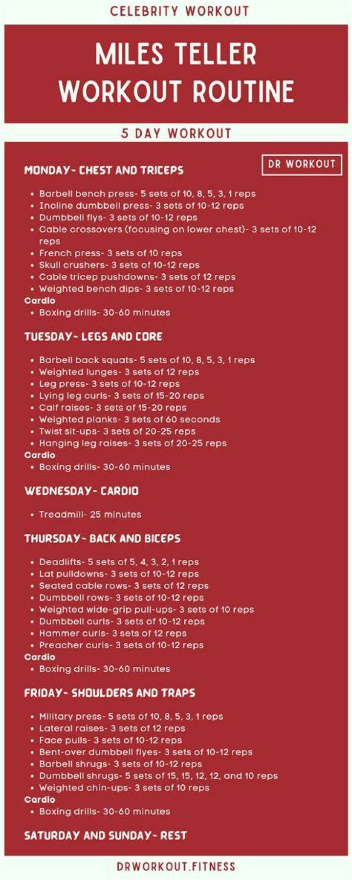 Miles Teller Workout Routine