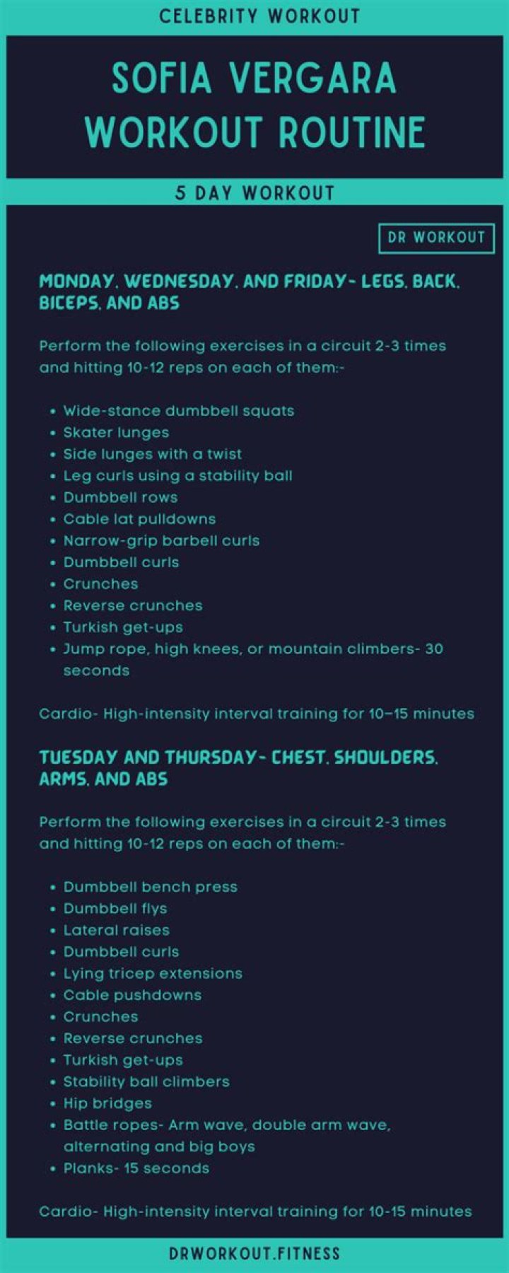 Sof&iacute;a Vergara Workout Routine